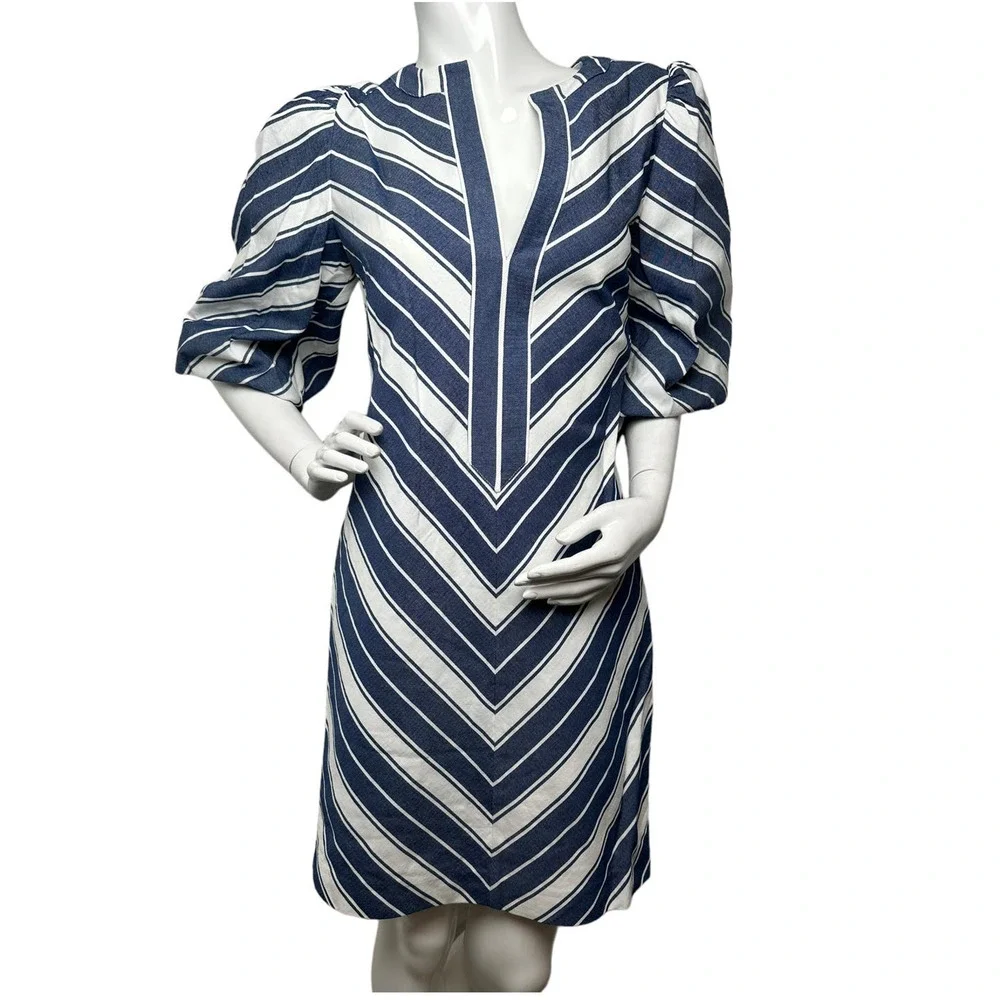Kate Spade Stripe Double Cloth Mainline Dress XL Sailboat